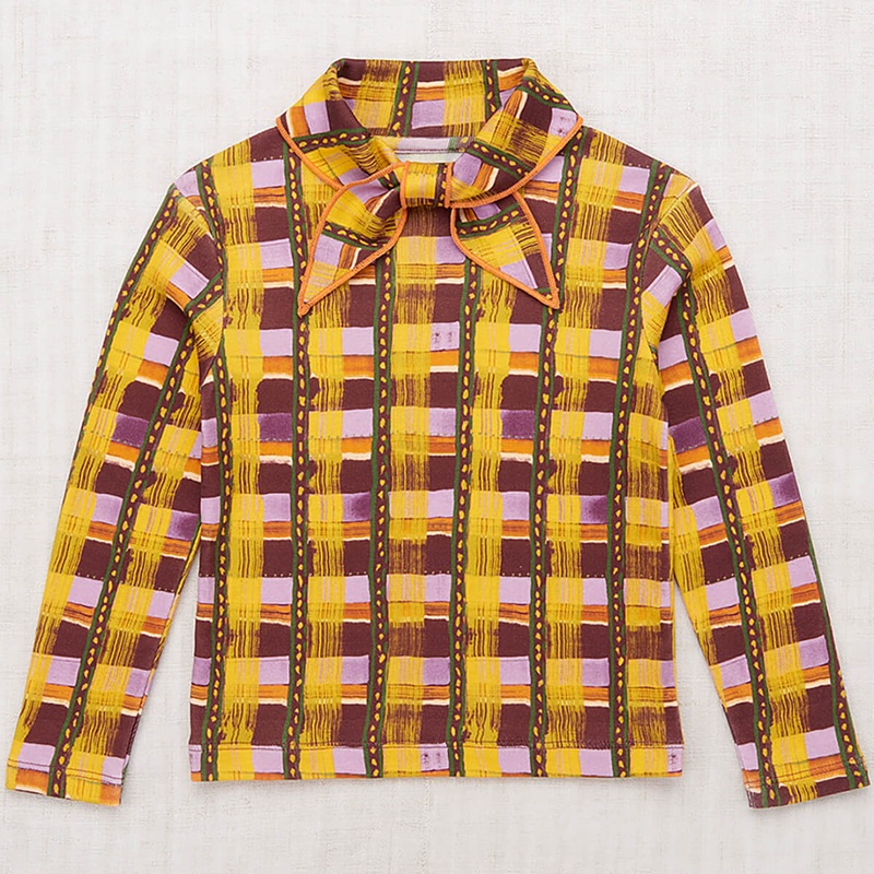 Scout Top in Plum Watercolour Plaid by Misha & Puff