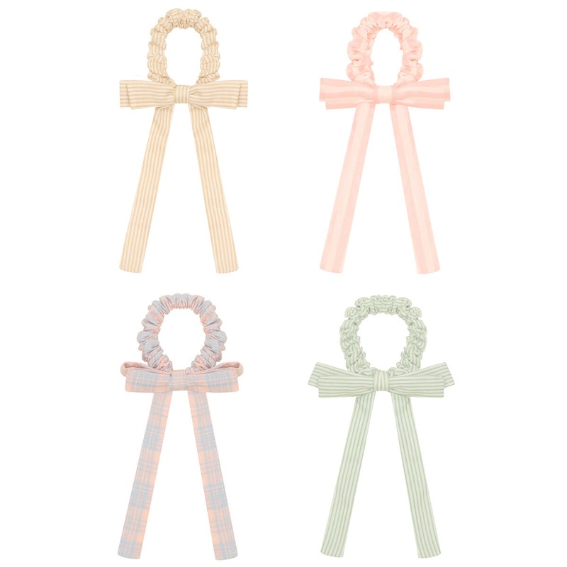 Summer Stripes Bow Scrunchies by Mimi & Lula