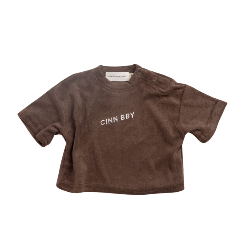 CINNAMON BABY TERRY TOWELING TEE – DARK CHOCOLATE