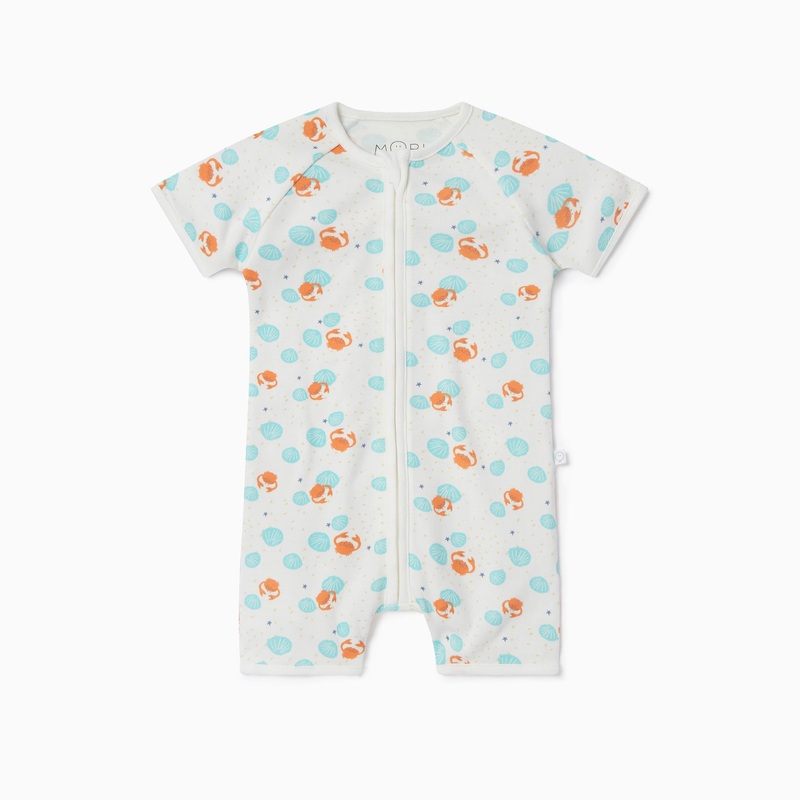 Crab & Shell Zip Summer Sleepsuit