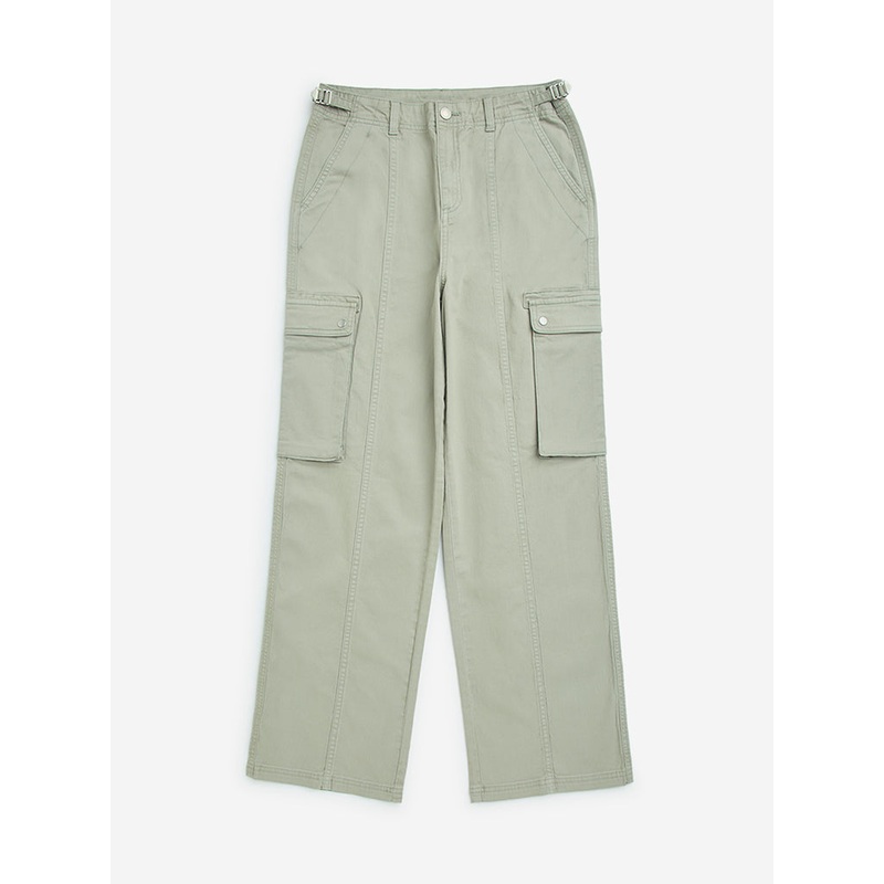 Y&F Kids Sage Mid-Rise Cotton-Blend Cargo Pants