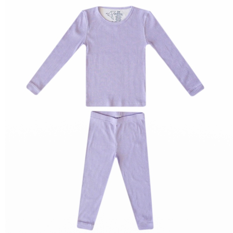 2pc Rib Knit Long Sleeve Pajama Set – Periwinkle