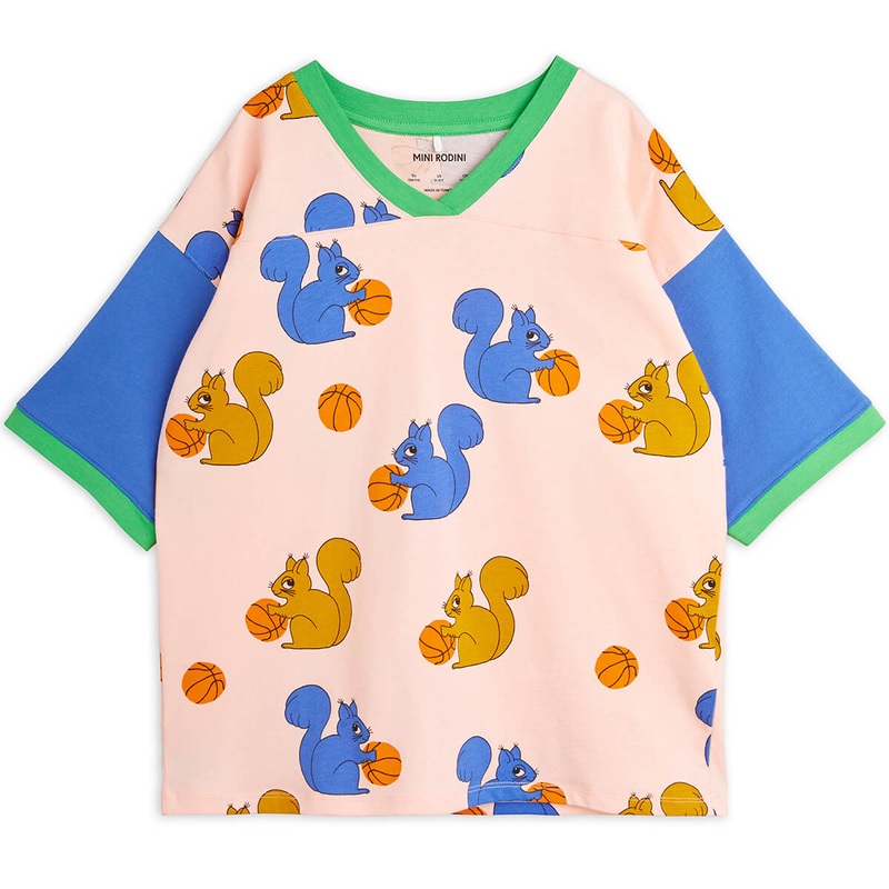 Squirrels Loose Fit T-shirt in Pink by Mini Rodini – Last One In Stock – 80/86 (9-18 Months)