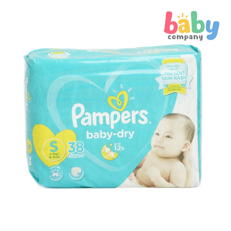 Pampers Baby Dry Taped Diapers Jumbo Pack – Small, 38s