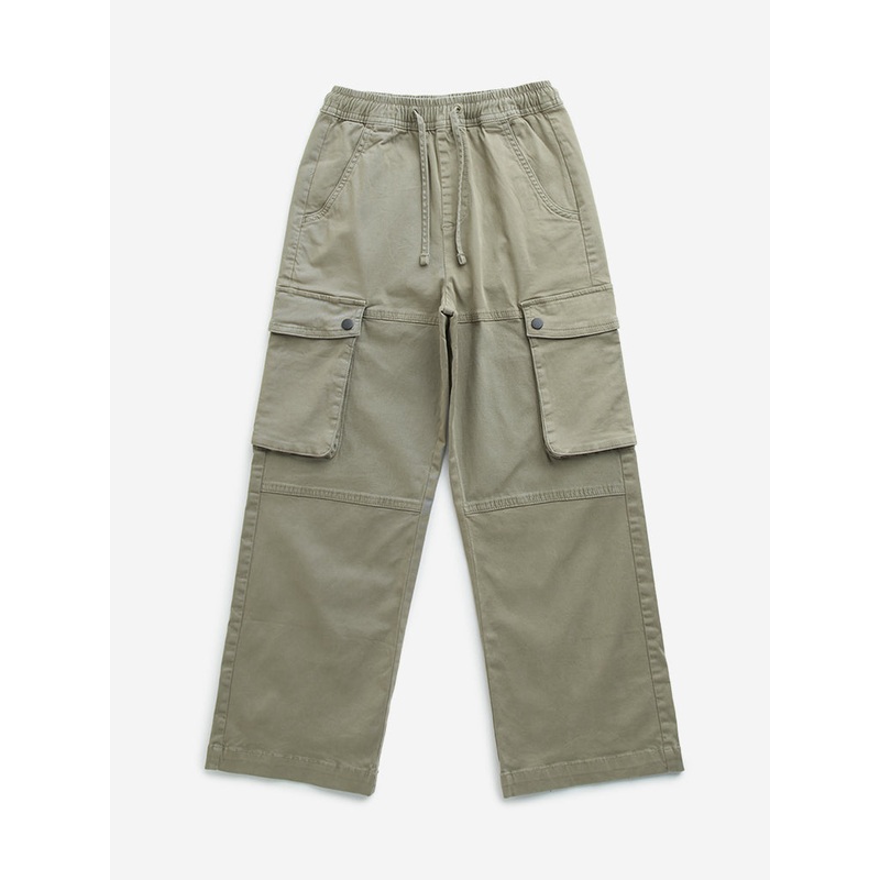 Y&F Kids Sage Cargo-Style Mid-Rise Cotton-Blend Pants