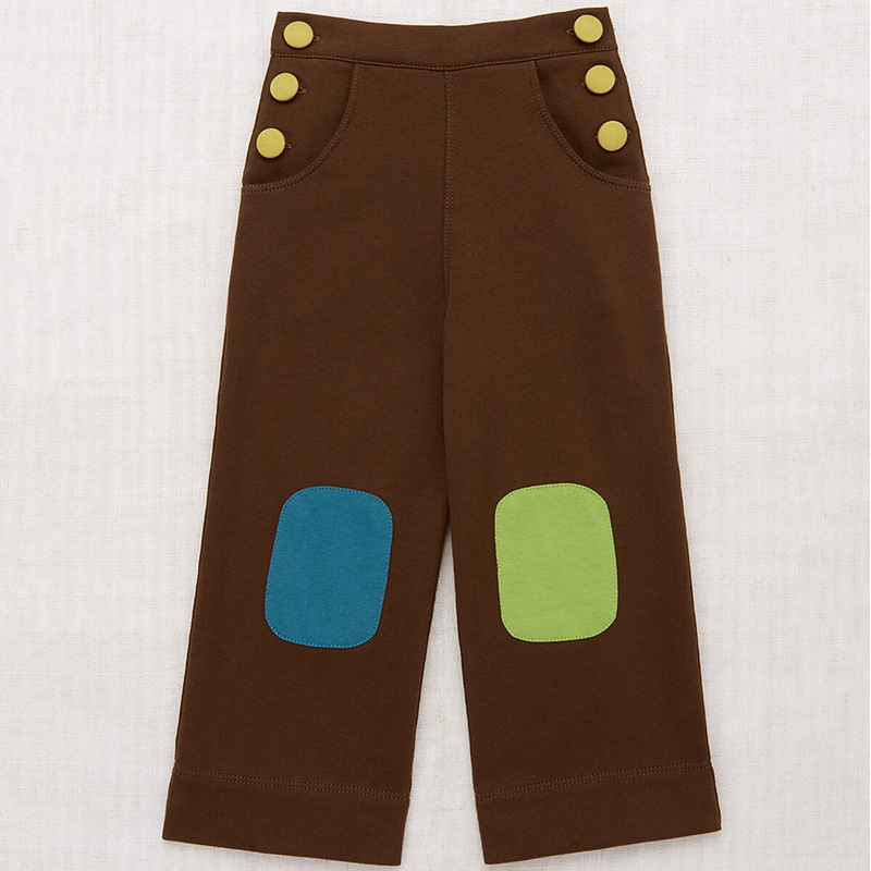 Colour Block Sailor Pant in Nut Brown by Misha & Puff