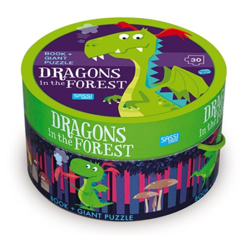 Sassi Book & Giant Puzzle – Dragon In The Forest 30 Pcs