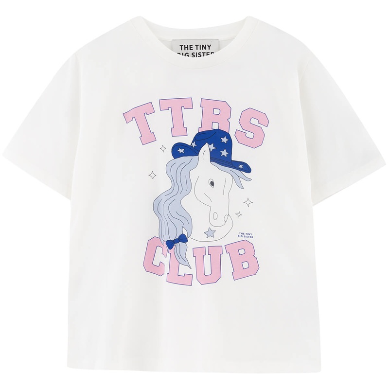 TTBS Club Tee in Off White by The Tiny Big Sister – Last Ones In Stock – EUR 34-38 (UK 6-10)