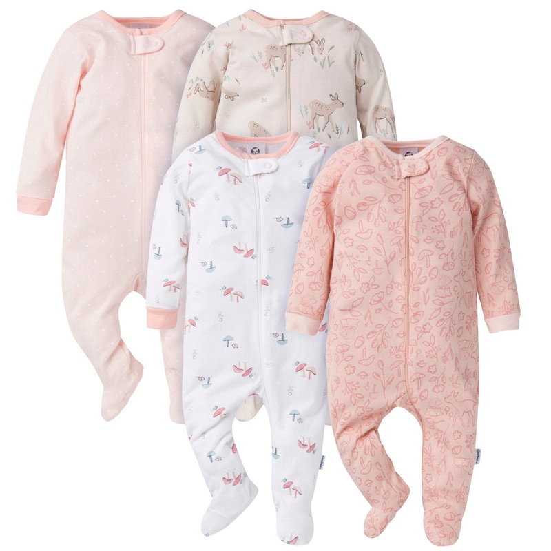 4-Pack Baby Girls Deer Sleep ‘N Plays
