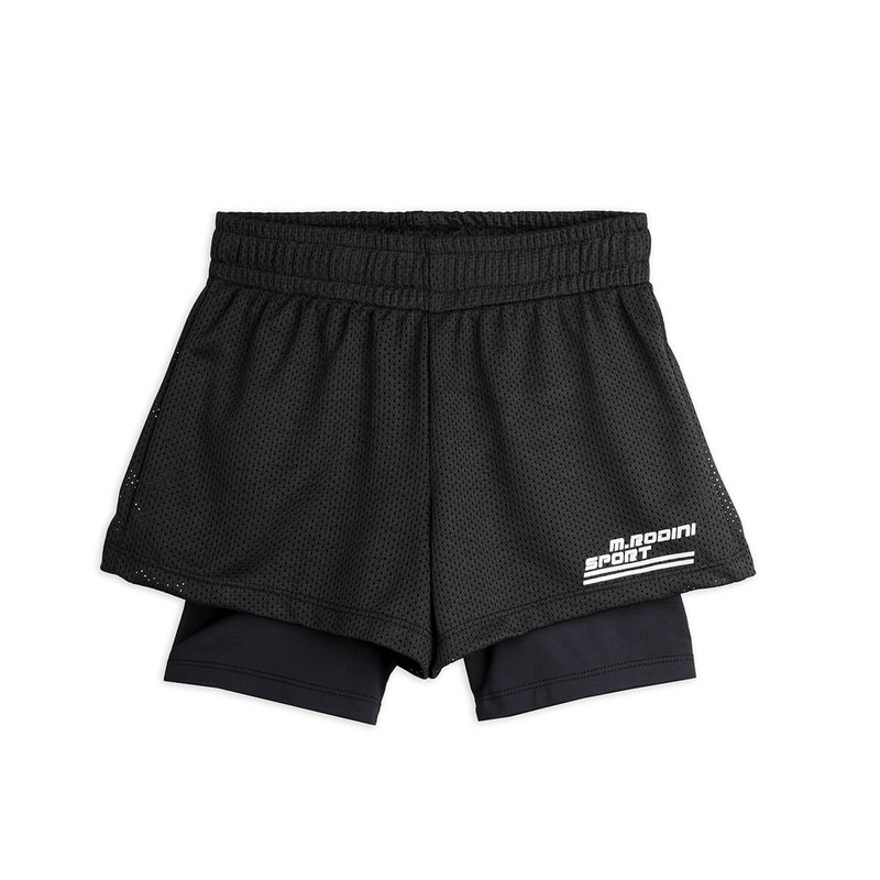 MR Sport Combined Shorts in Black by Mini Rodini
