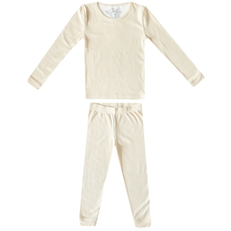 2pc Rib Knit Long Sleeve Pajama Set – Moonstone