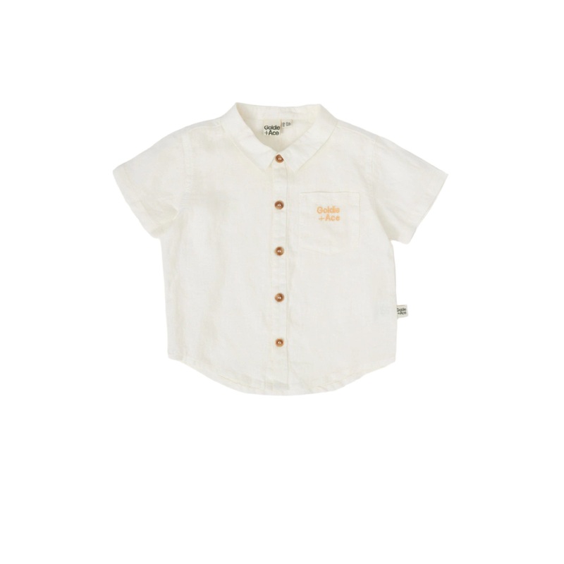 Goldie & Ace – Holiday Linen Shirt Ivory