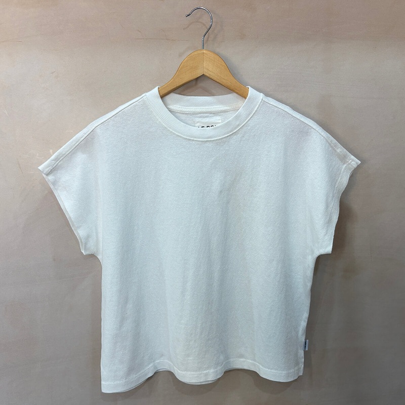 Jeanne Tee in White Cotton by Le Bon Shoppe