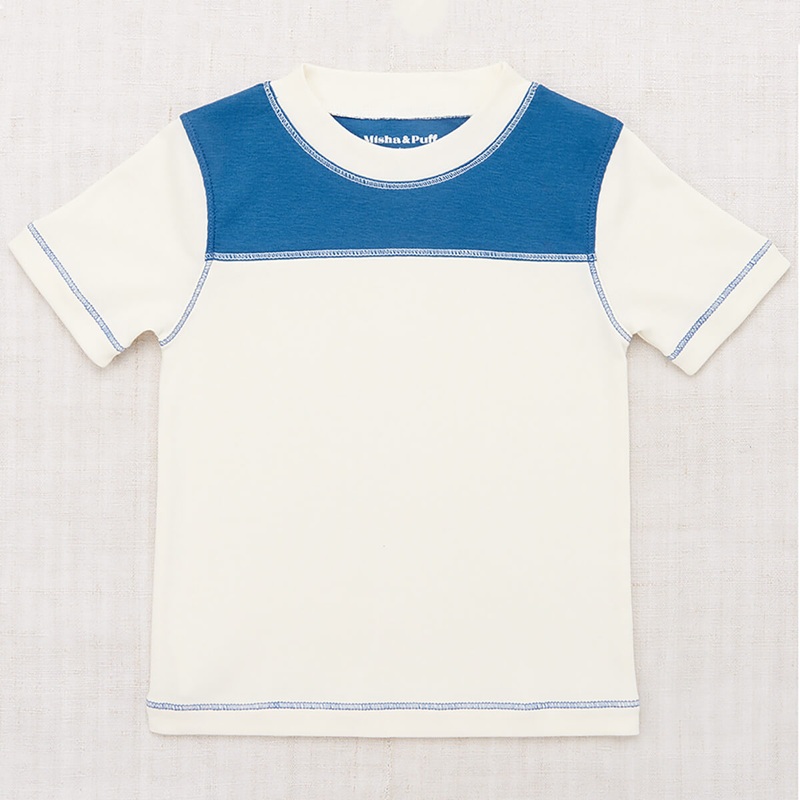 Bleacher Colourblock Tee in Marzipan by Misha & Puff