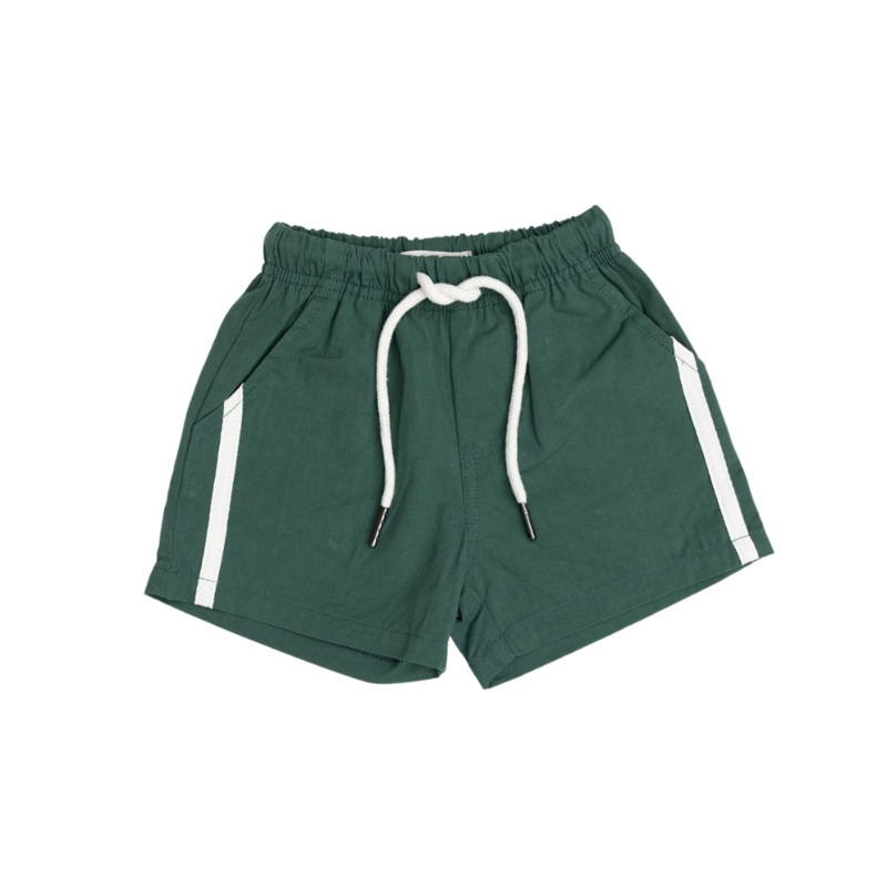 CINNAMON BABY COURTSIDE TENNIS SHORTS – OLIVE