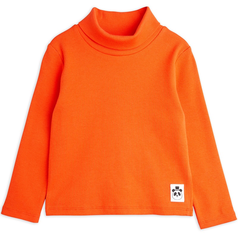 Rib Turtleneck in Red by Mini Rodini