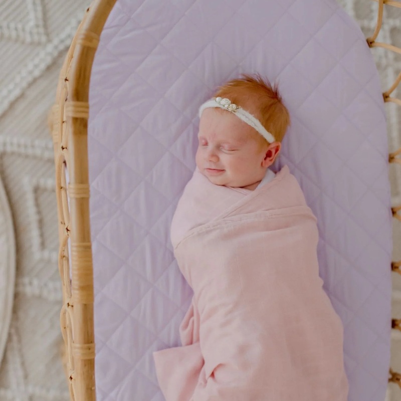 Bamboo Cotton Muslin Swaddle Wrap | Primrose – Bambella Designs