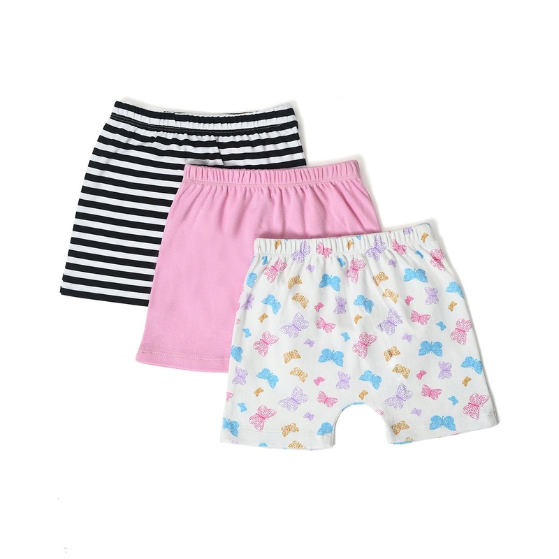 Buddy Kids Printed Shorts- Pack of 3
