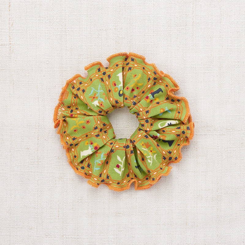 Hair Scrunchie in Sprig Trellis by Misha & Puff