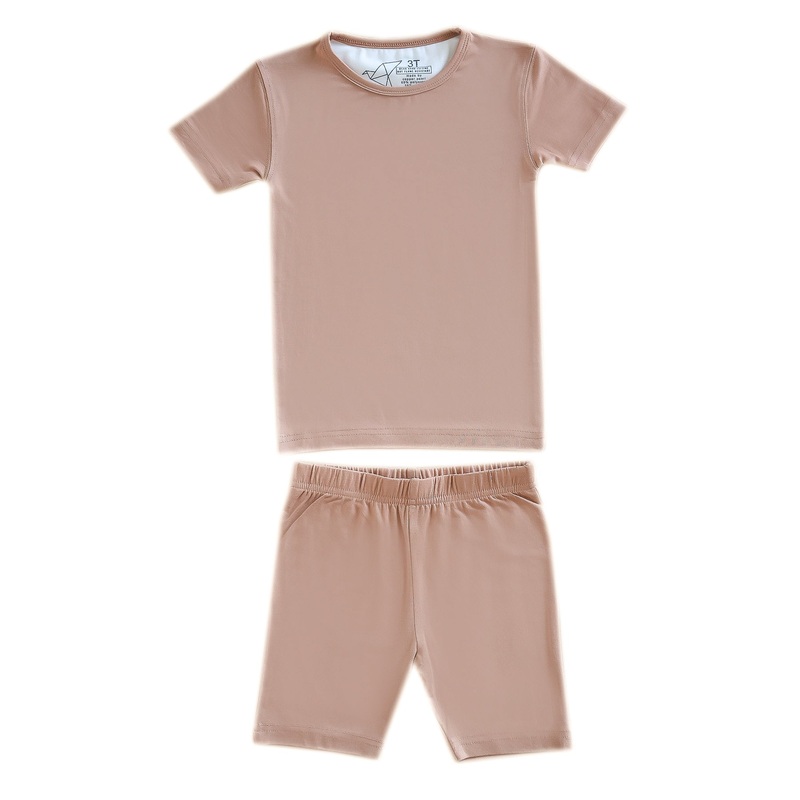 2pc Short Sleeve Pajama Set – Pecan