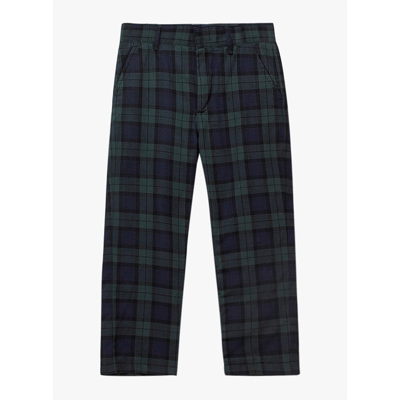 Donald Pants in Navy Plaid