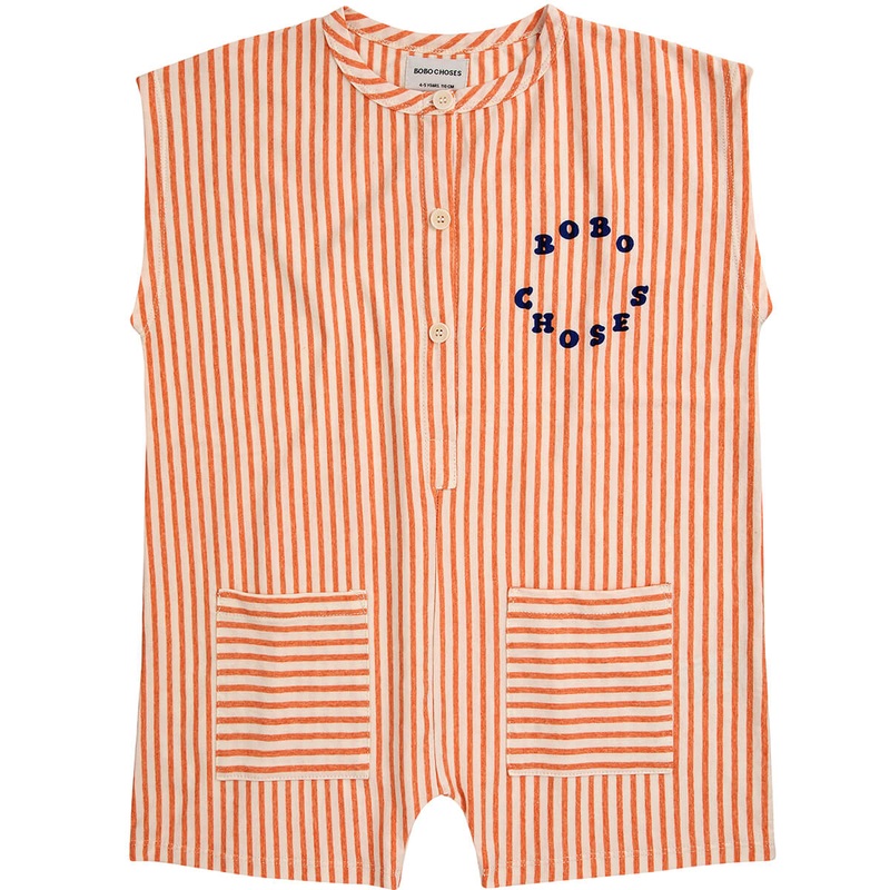 Bobo Choses Circle Vertical Stripes Playsuit by Bobo Choses – Last One In Stock – 8-9 Years