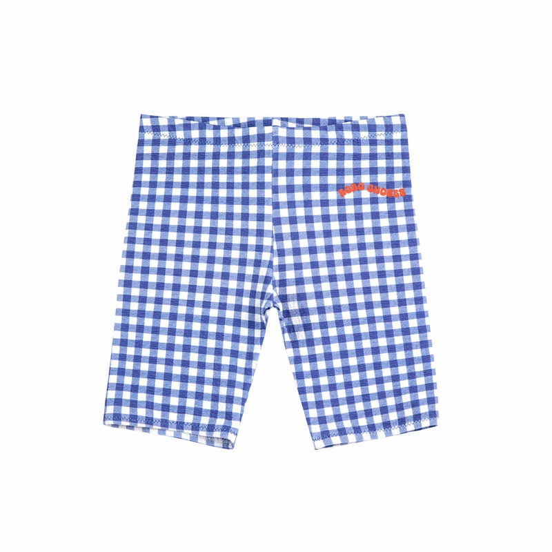 Vichy Legging Shorts in Blue by Bobo Choses