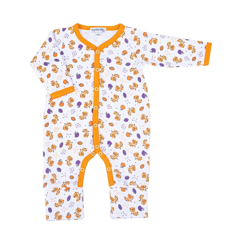 Tiger Pride Print Playsuit – Orange Purple