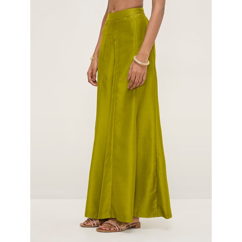 Vark Lime Solid Palazzos