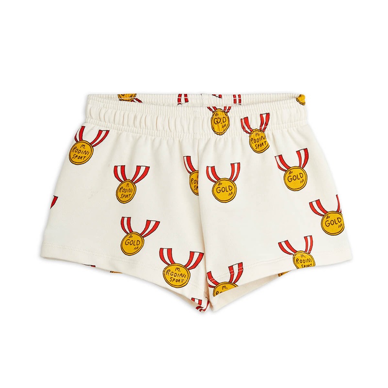 Medals Sweatshorts in Grey by Mini Rodini – Last One In Stock – 140/146 (9-11 Years)