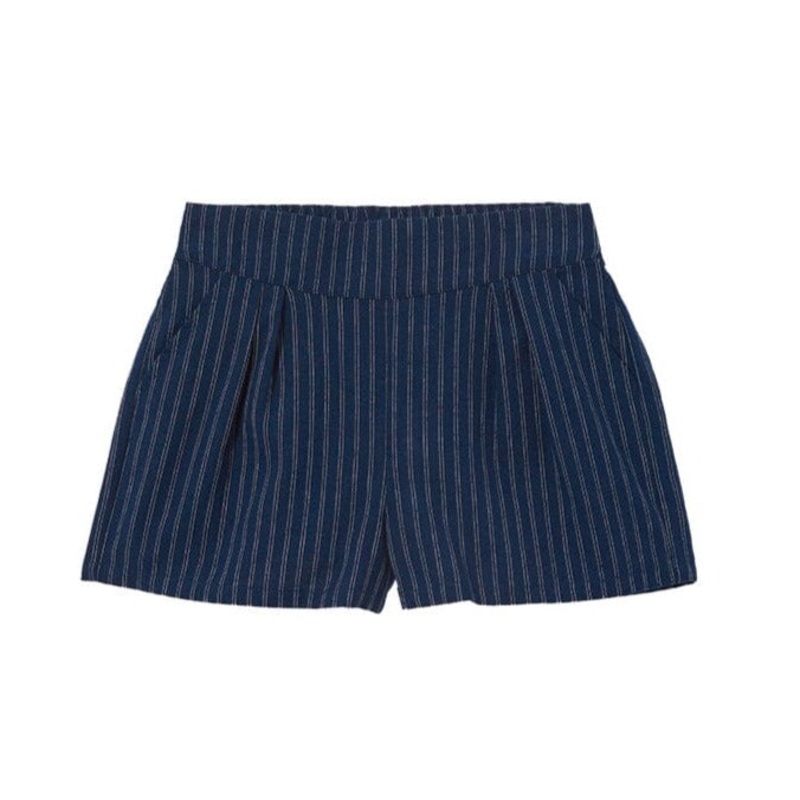 Milky – Navy Stripe Linen Short