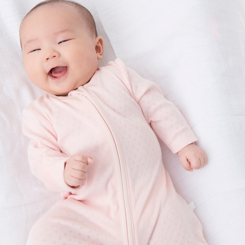 Pointelle Clever Zip Sleepsuit
