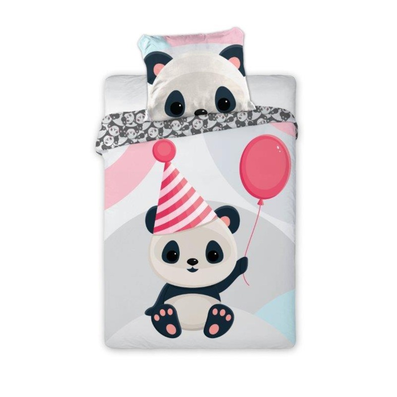 100% Cotton Kids’ Duvet Set with Panda Print -100×135 cm | FAR-054