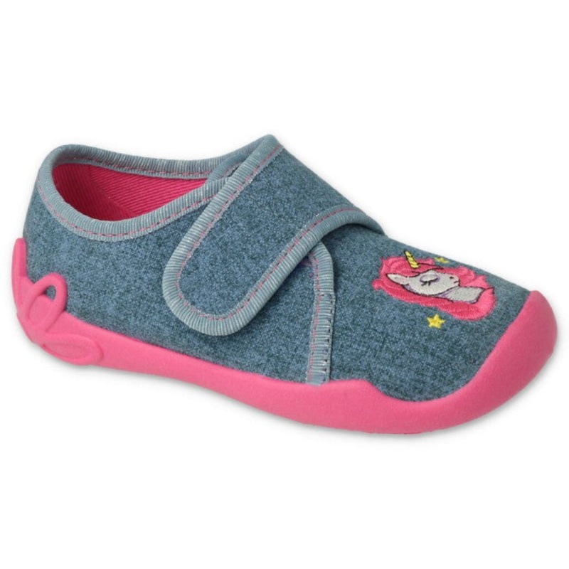 Befado Gray Daycare Slippers / Sneakers with Unicorn Pattern – BLANCA | 122X016