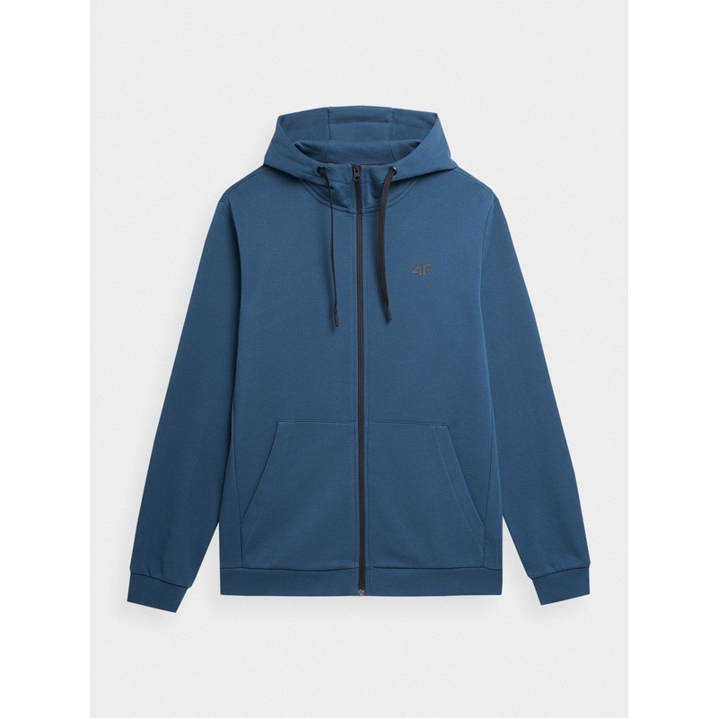 4F Men’s Blue Zip Up Hooded Sweatshirt | WSM695-32S