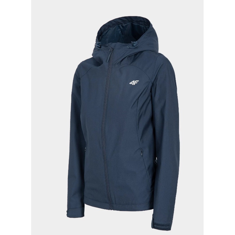 4F Women’s Dark Blue Hooded Urban Jacket | 001-32M