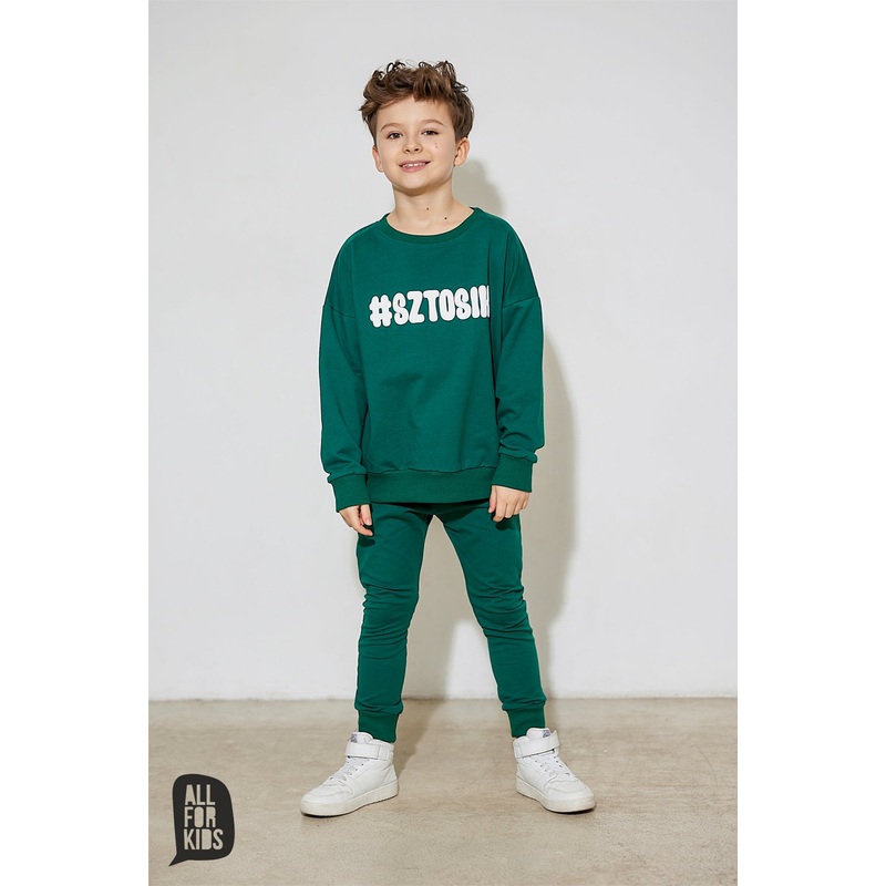 All For Kids Boys’ Green Sweatshirt with Funny Print – #SZTOSIK | S-158