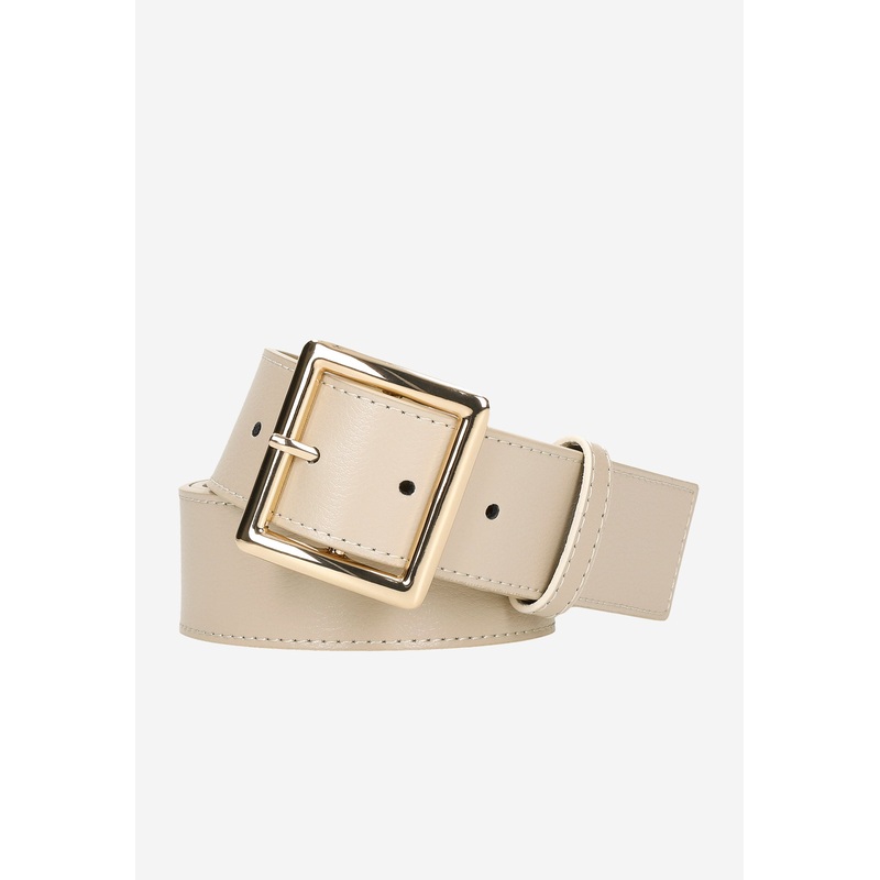 Wojas Women’s 4 cm Beige Leather Belt | 93071-54