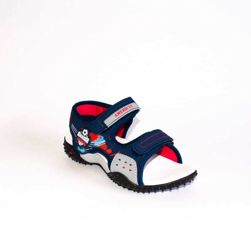 AC Boys’ Dark Blue-Red Open-toe Sport Sandals | 449/21-DB