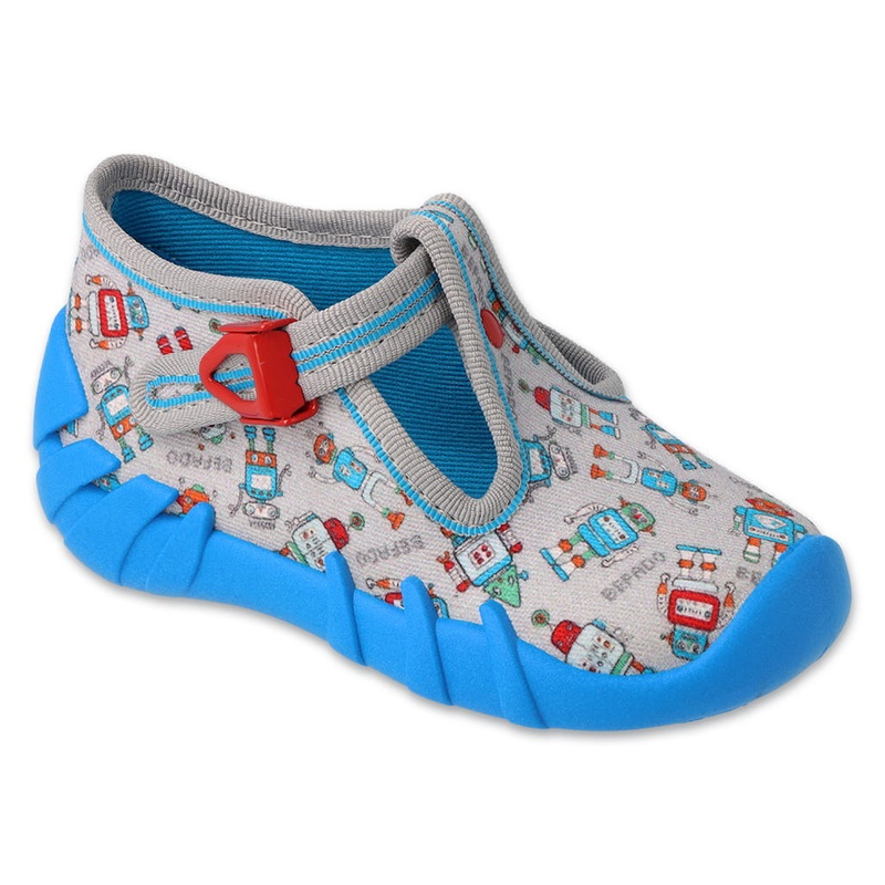 Befado Gray Daycare Slippers / Sneakers SPEEDY | 110N483