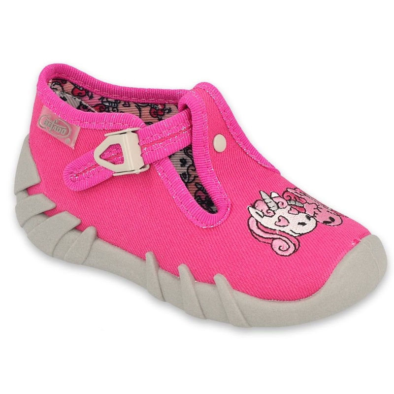 Befado Pink School Slippers with Unicorns Embroidery – MUMMY & ME | 110P435