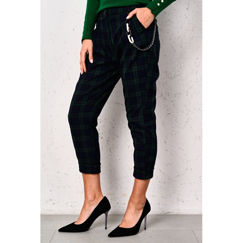 Women’s Plaid Pants with Chain | SP-3908