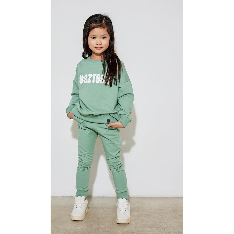 All For Kids Mint Sweatshirt with Funny Print – #SZTOSIK | S-159
