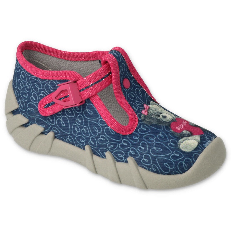 Befado Dark Blue Bear School Slippers / Sneakers SPEEDY | 110P469