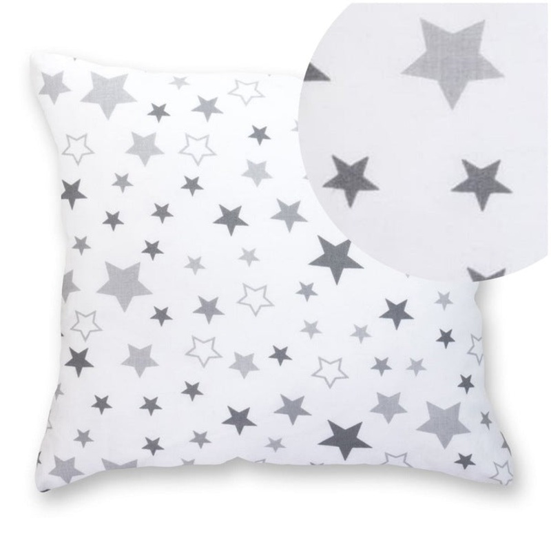 100% Cotton White Pillowcase with Stars Pattern – Poszewka na Poduszk Jasiek | BL-21