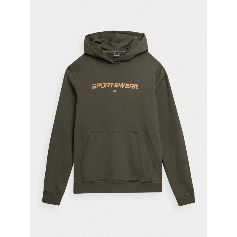 4F Men’s Khaki Hooded Graphic Sweatshirt | SM0773-43S