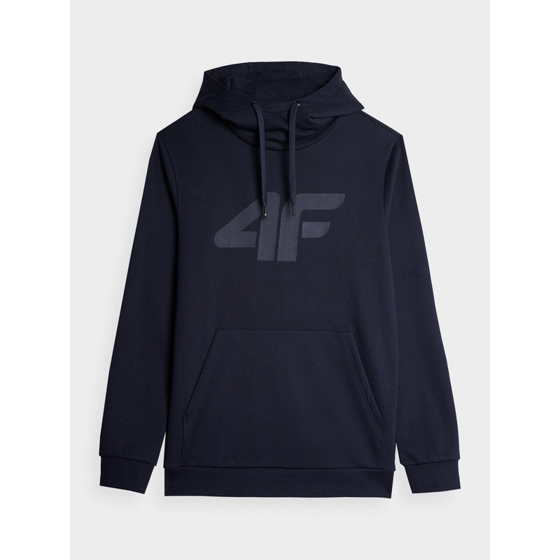 4F Men’s Navy Blue Hooded Graphic Sweatshirt | SM694-30S