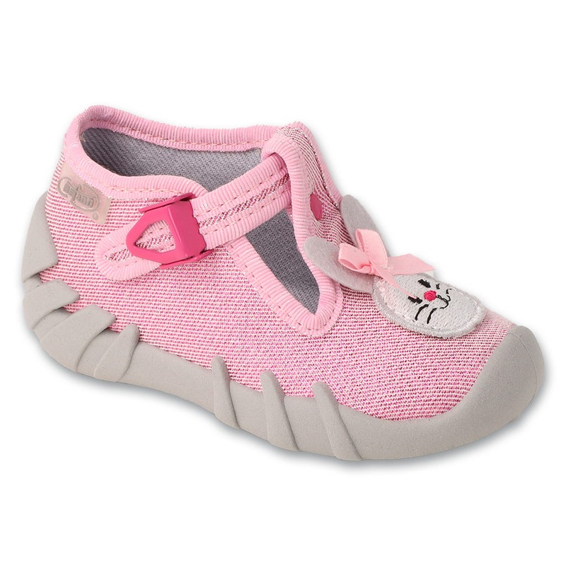 Befado Pink Daycare Slippers / Sneakers with Bunny Patch – SPEEDY | 110P374N