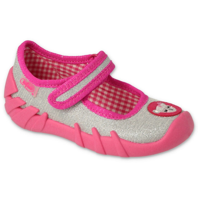 Befado Pink & Gray Koala Daycare Slippers SPEEDY | 109P251
