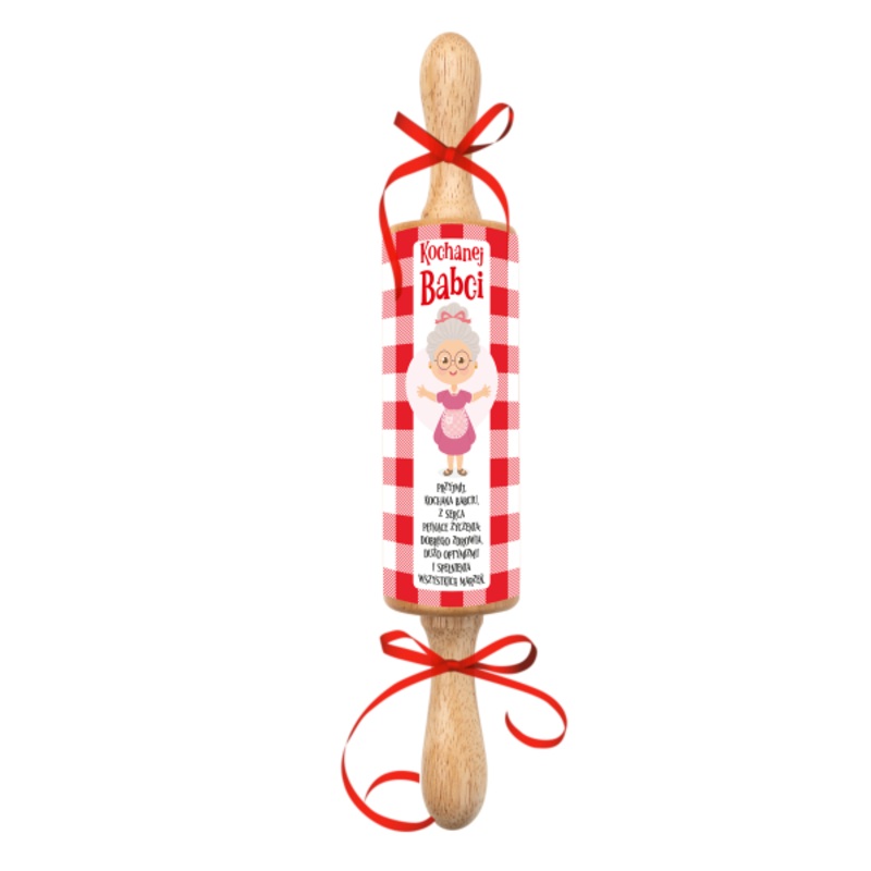 Wooden Rolling Pin – Gift Idea for Grandma – Kochanej Babci | 3456-RRP